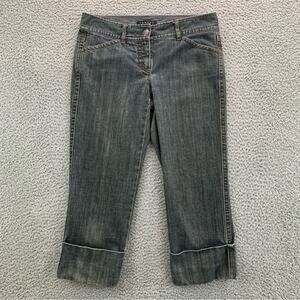 Theory Denim Cuffed Hem Capri Jeans Women's Pants Cotton Blend  -  Size: 6